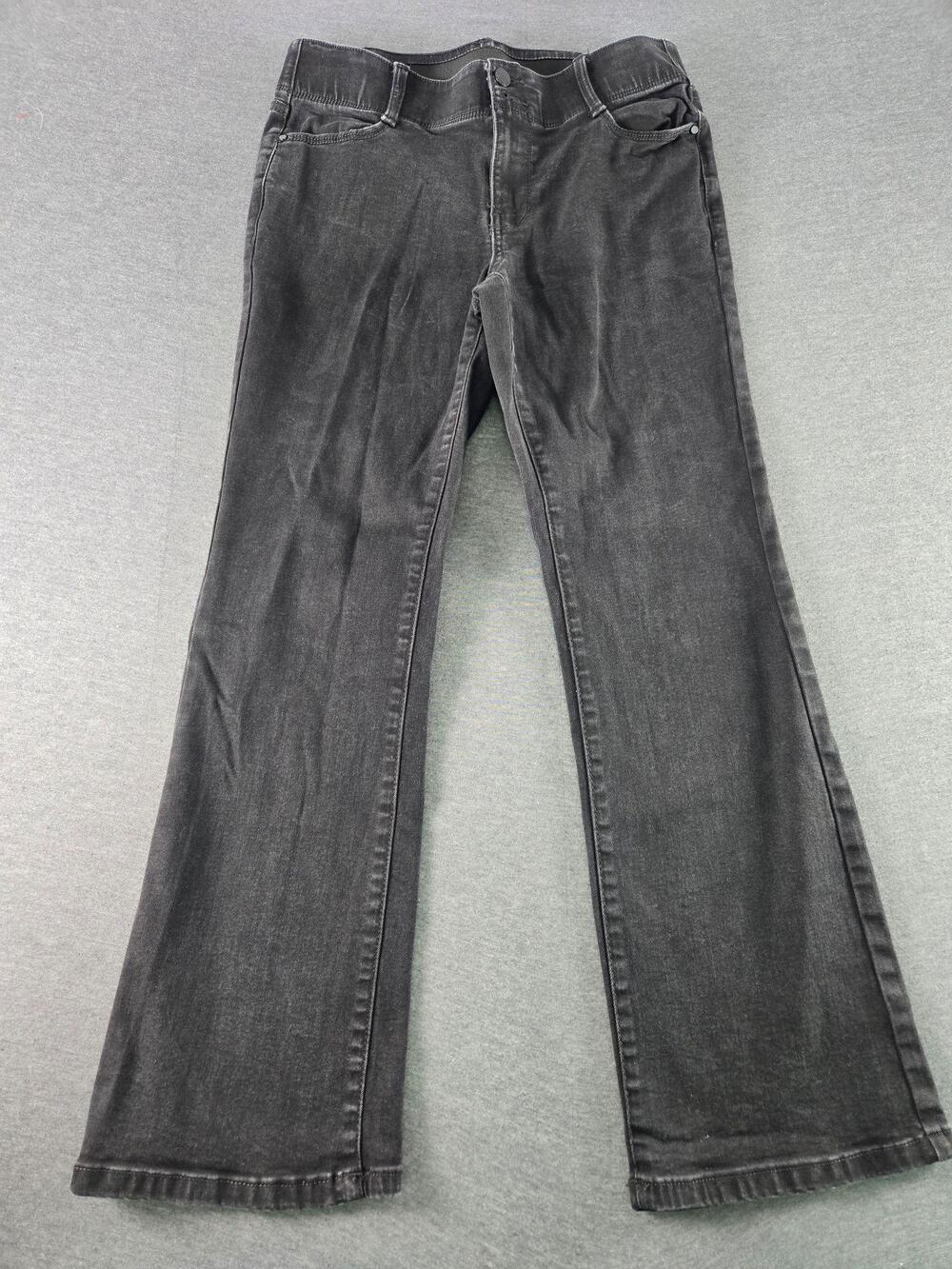 Nine West Jeans Womens 8 Black Wash Bootcut Mid Rise Stretch Denim